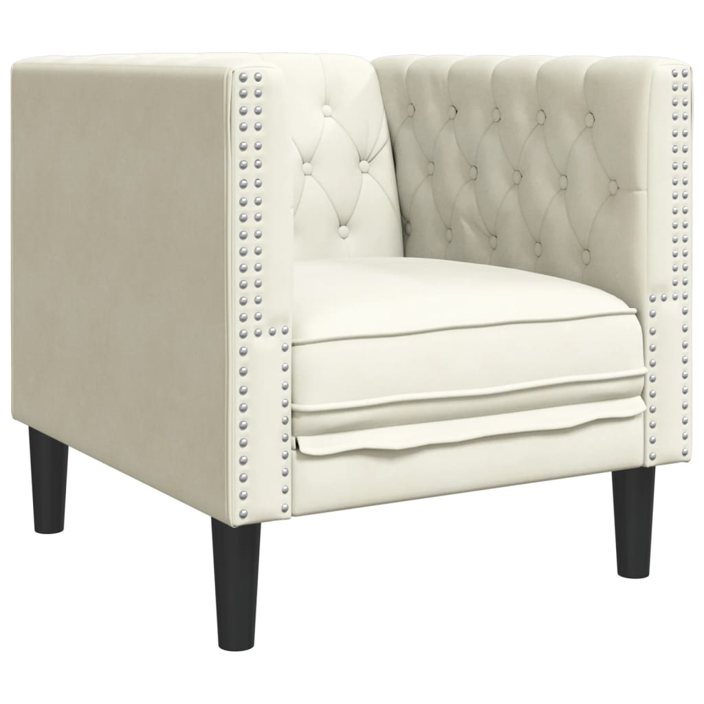 3-tlg. Chesterfield-Sofa-Set Schwarz Kunstleder