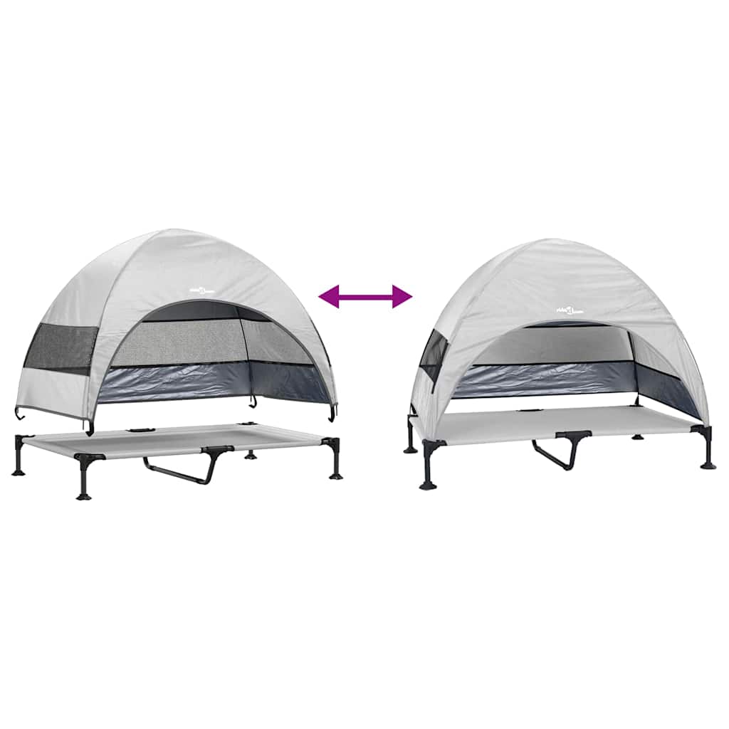 Hochgelegtes Hundebett Hellgrau 127 x 81 x 108 cm