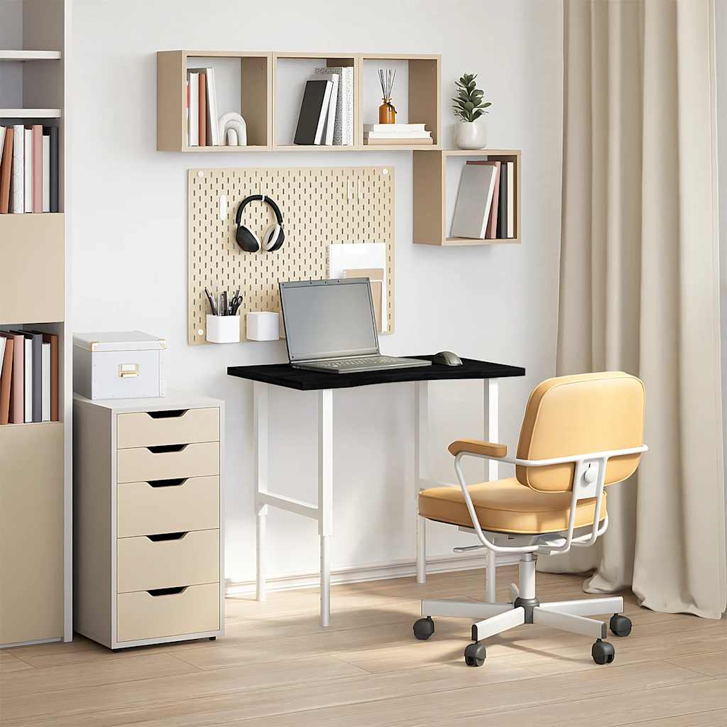 Schreibtischplatte Unbehandelt 80x50x2,5 cm Massivholz Eiche