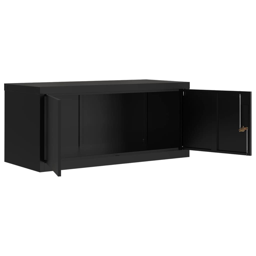 Aktenschrank Weiß 90x40x110 cm Stahl