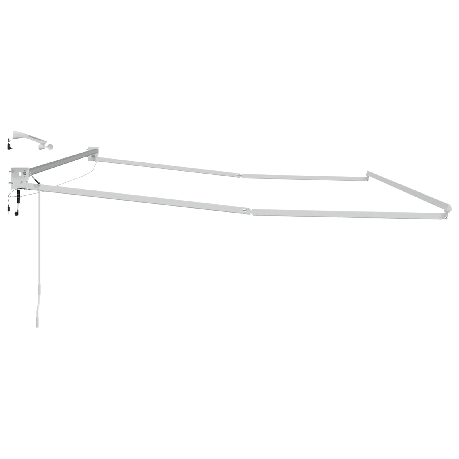 Elektrisches Markisenrahmen Weiß 2,5 x 2 m Aluminium