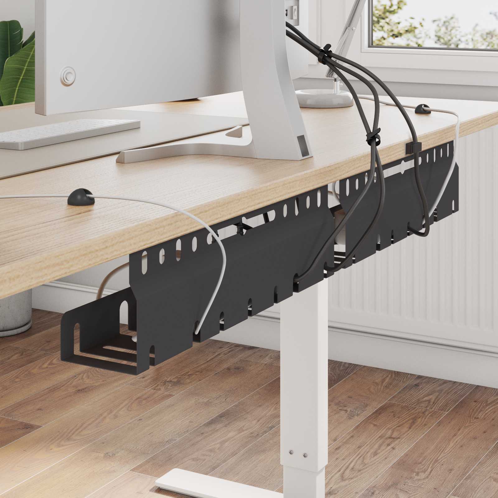 Unter dem Schreibtisch Kabelmanagement Tray 2 Stk. Anthrazit