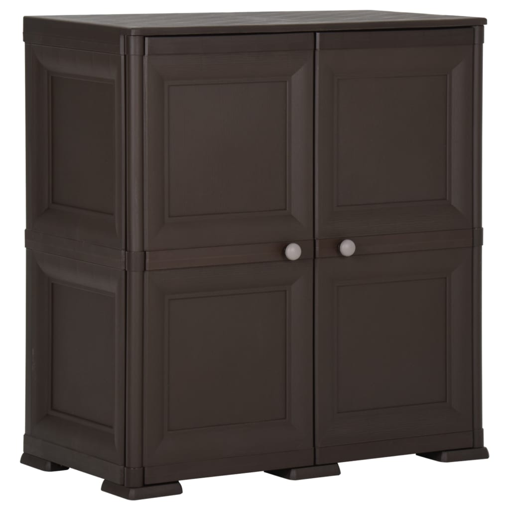 Kunststoffschrank 79x43x125 cm Holzdesign Vanilleeis