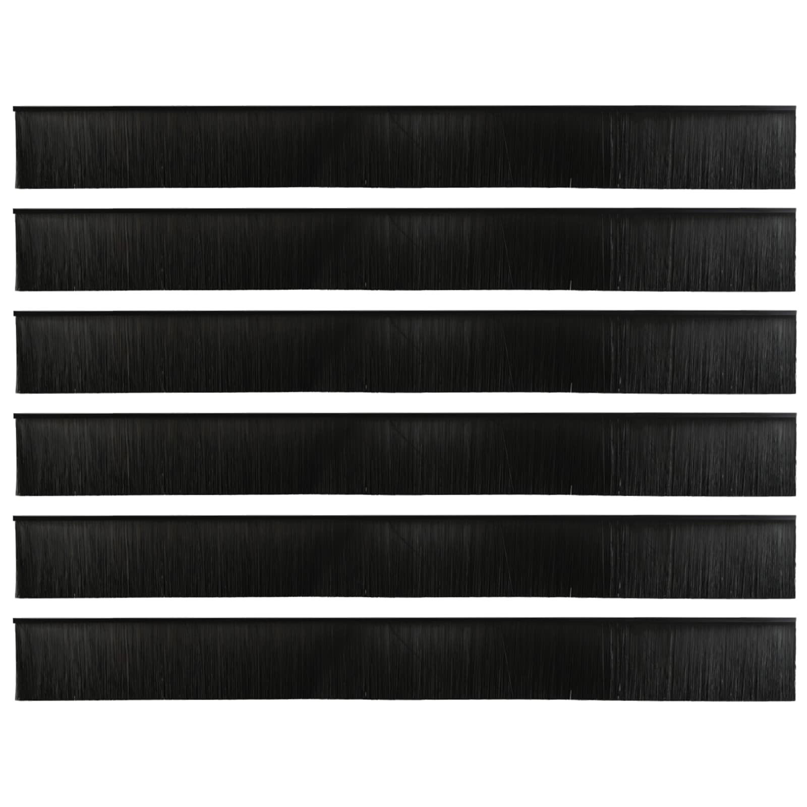 Selbstklebende Türbürstendichtungen 2 pcs Braun 100 cm