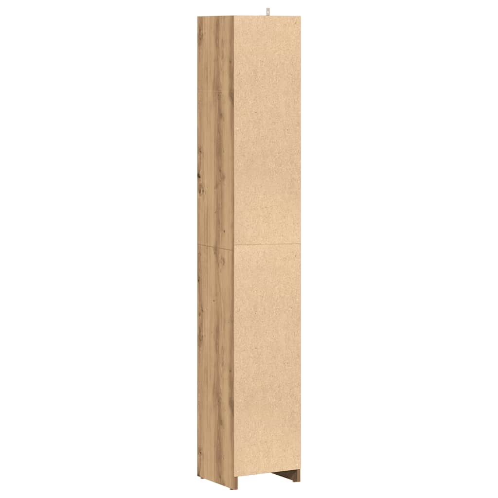 Badezimmerschrank Weiß 30x30x183,5 cm Holzwerkstoff