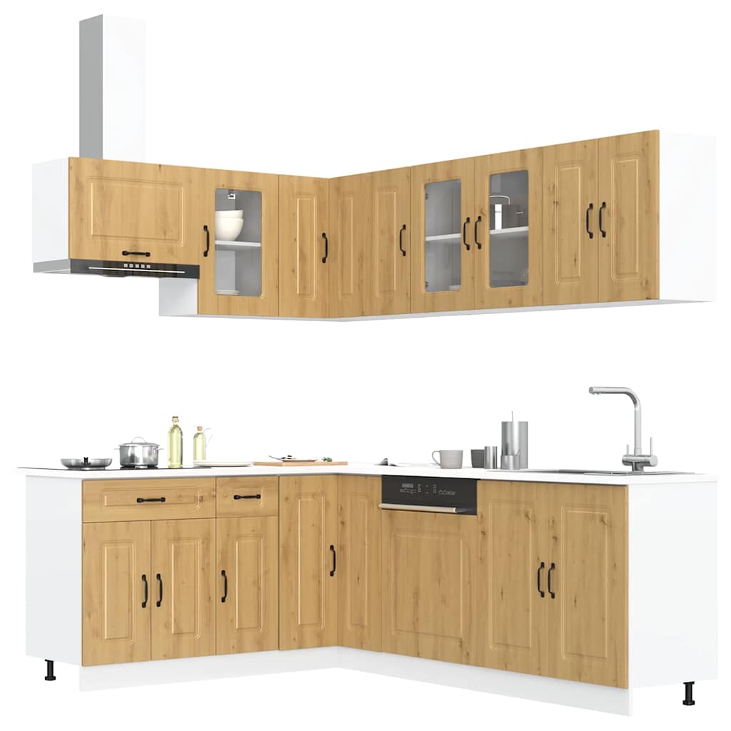11-tlg. Küchenschrank-Set Kalmar Weiß Holzwerkstoff