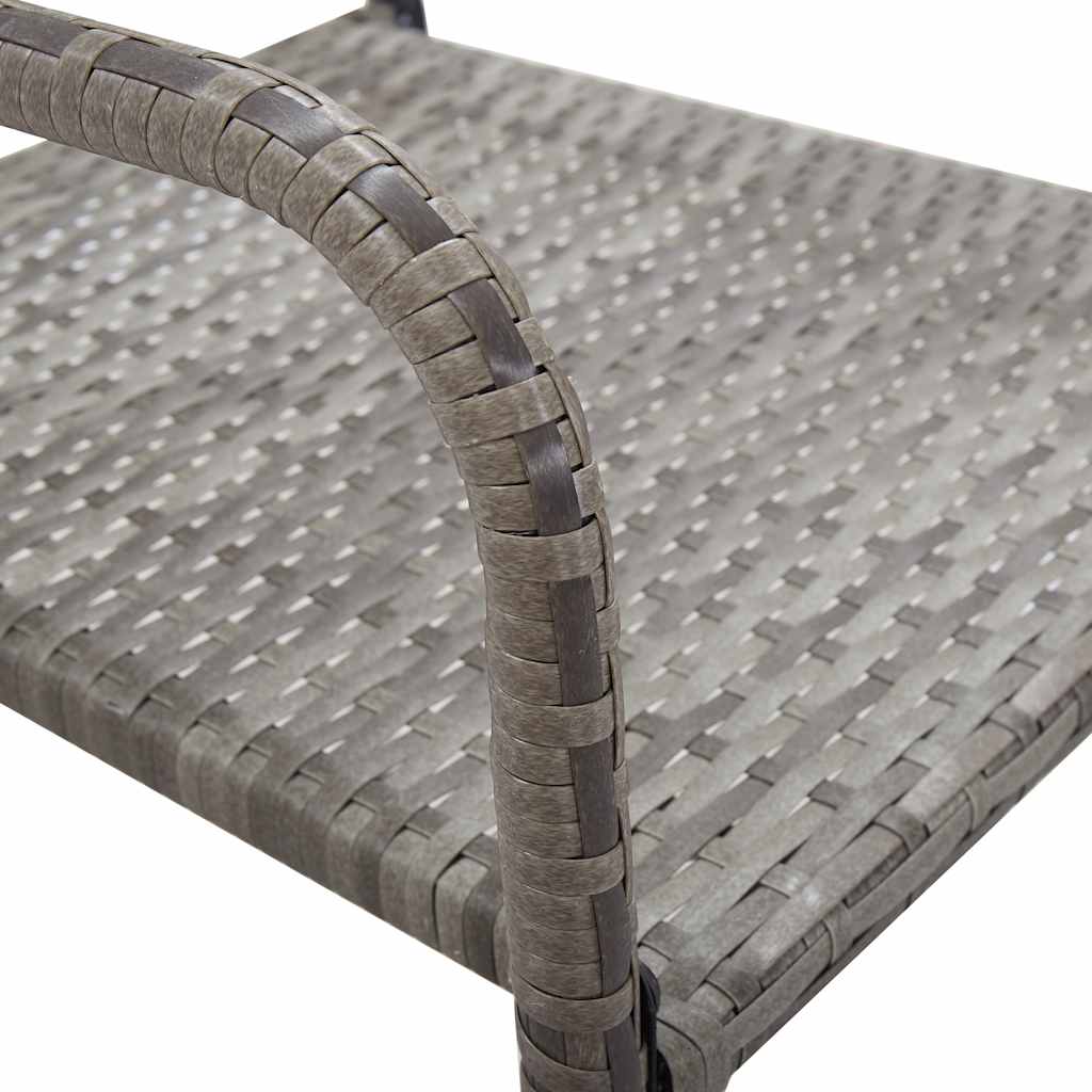 Garten-Essstühle 6 Stk. Stapelbar Schwarz Polyrattan