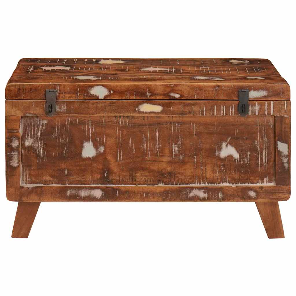 Aufbewahrungsbox mit Speicher 70 x 35 x 40 cm Massivholz Mango