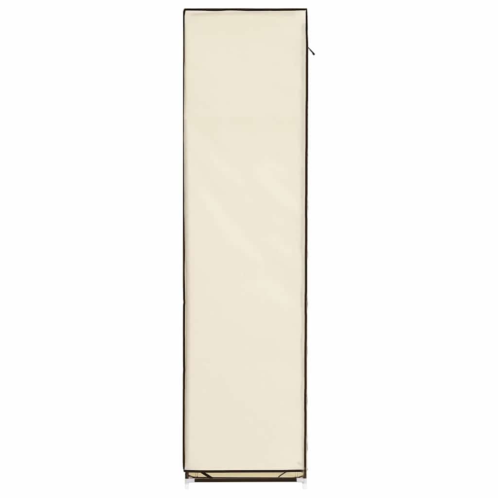 Kleiderschrank mit Fächern Stangen Schwarz 150x45x175cm Stoff