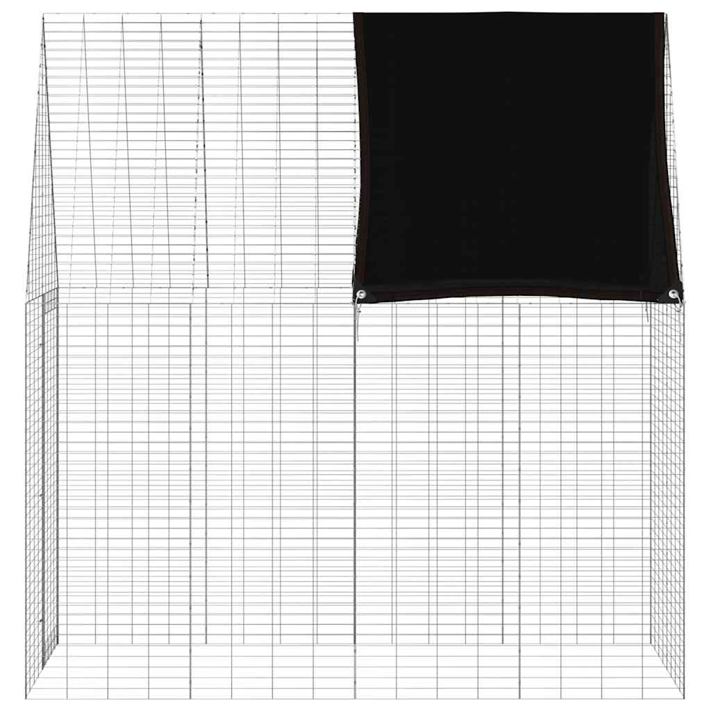 Hühnerkäfig 2 pcs Silber 600 x 100 x 210 cm Verzinkter Stahl