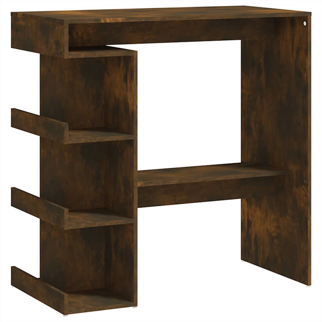 Bartisch mit Regal Weiß 100x50x101,5 cm Holzwerkstoff