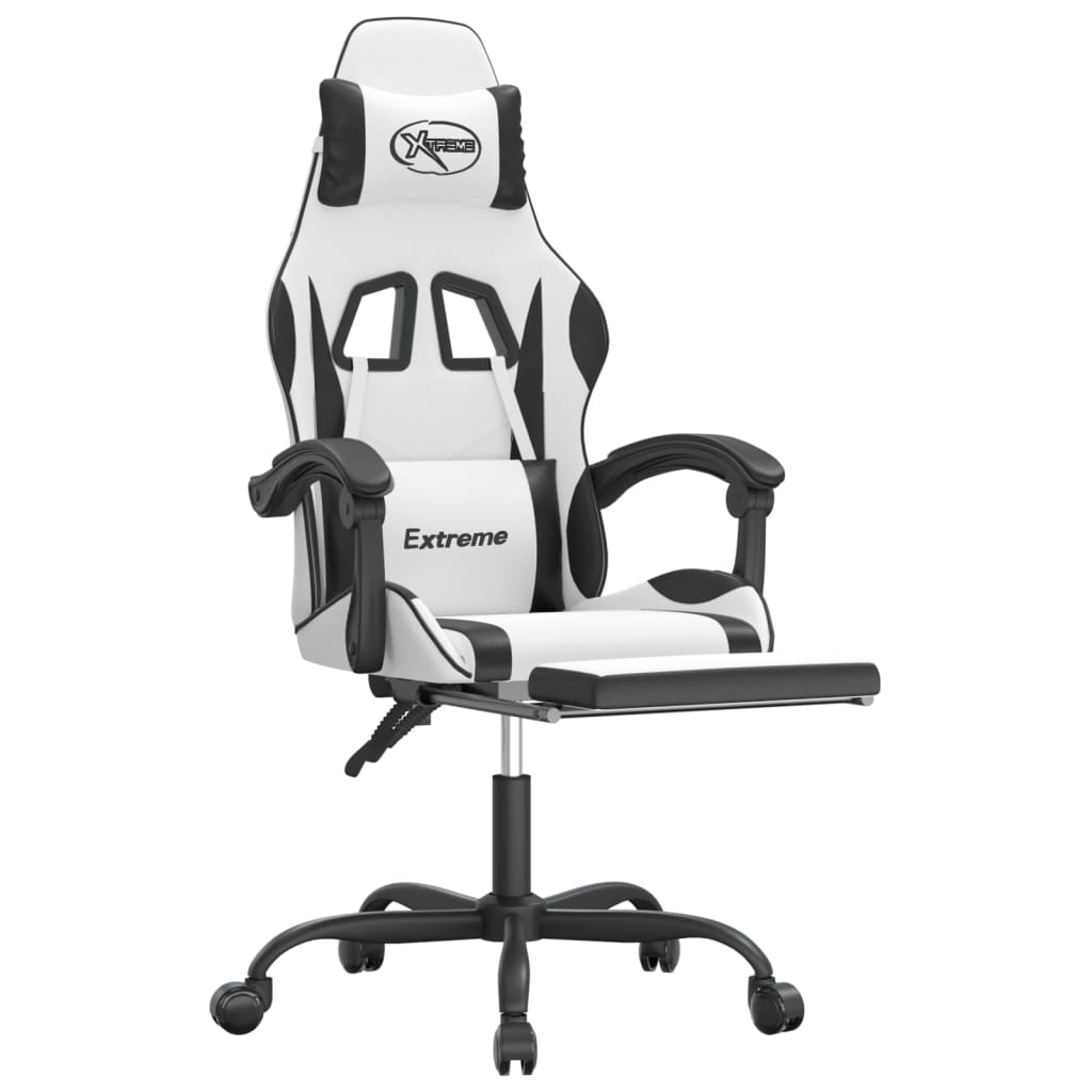 Gaming-Stuhl Drehbar Schwarz und Grün Kunstleder