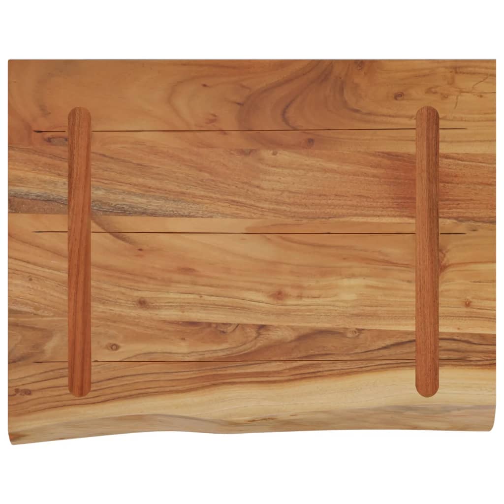 Wandregal 40x20x2,5 cm Rechteckig Massivholz Akazie Baumkante