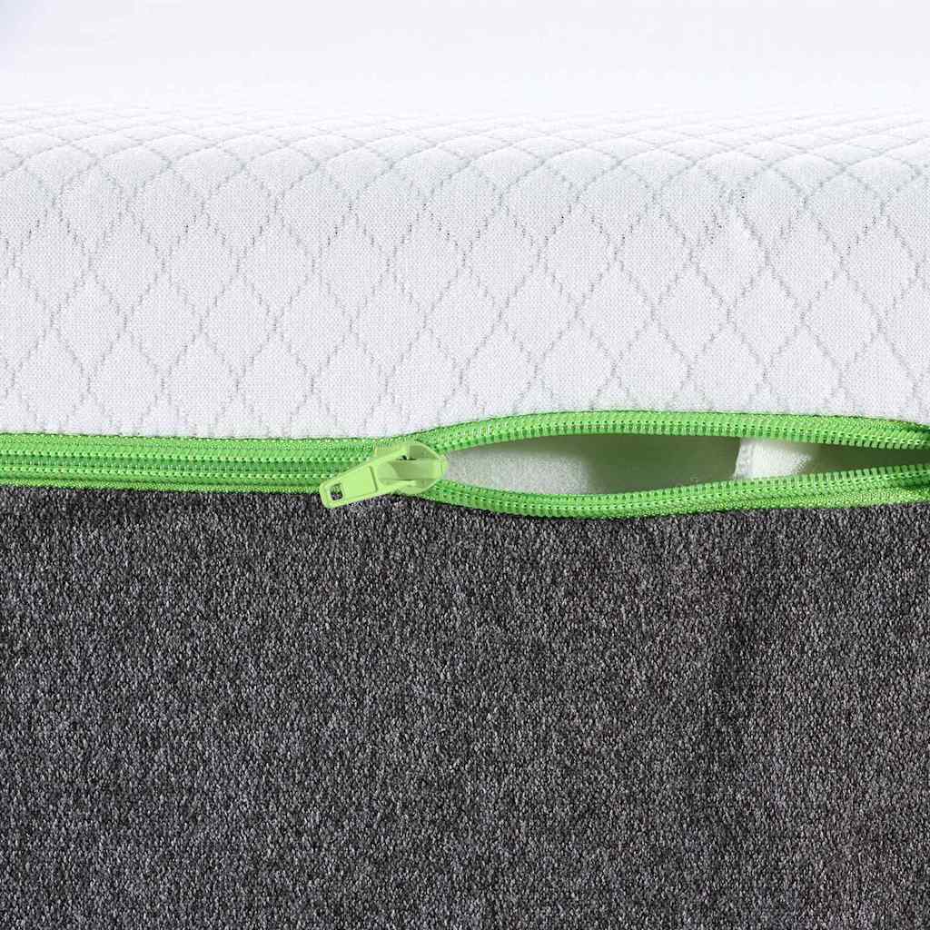 Matratze Weiß und Grau 80 x 160 cm Jacquard-Stoff