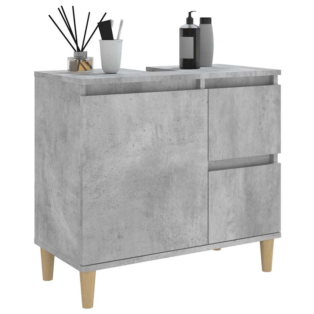 Badschrank Weiß 65x33x60 cm Holzwerkstoff