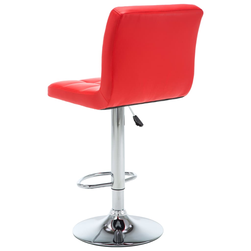Barhocker 2 Stk. Weinrot Kunstleder