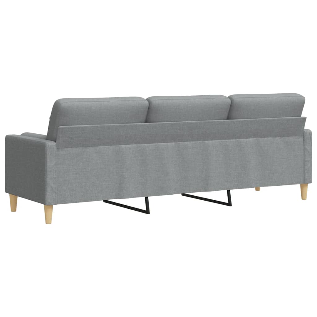 2-Sitzer-Sofa mit Zierkissen Braun 120 cm Stoff
