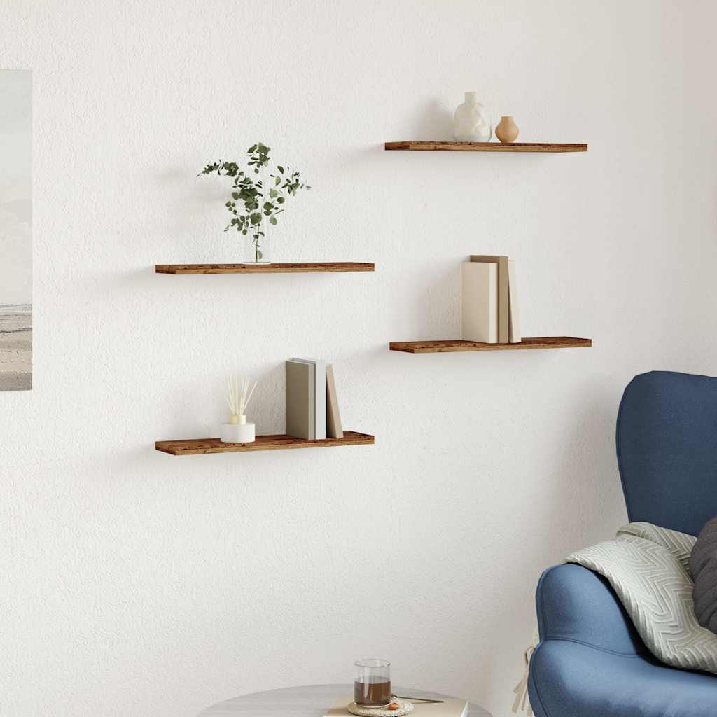 Bücherregal-Bretter 4 Stk. Weiß 40x10x1,5 cm Holzwerkstoff