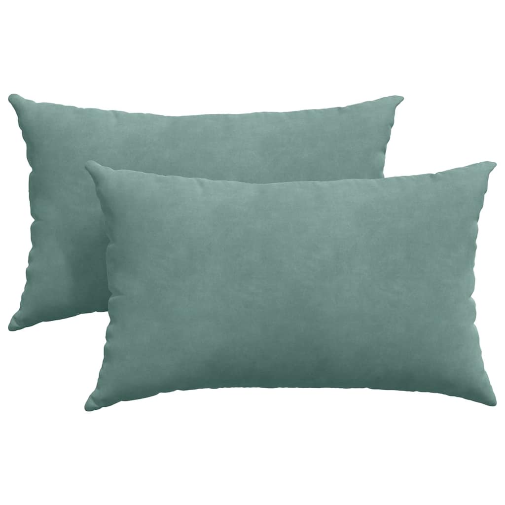 Sofakissen 2 Stück Blau 50 x 30 cm Cordstoff