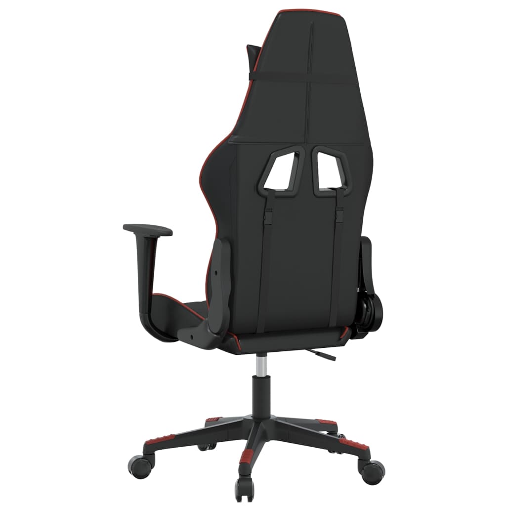 Gaming-Stuhl mit Massagefunktion Schwarz und Blau Kunstleder