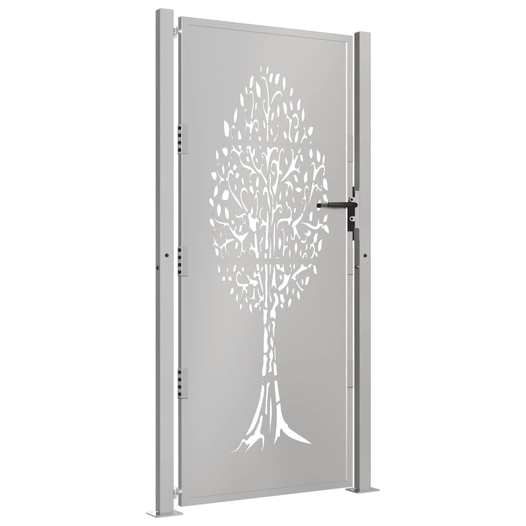 Gartentor 100x75 cm Cortenstahl Baumdesign