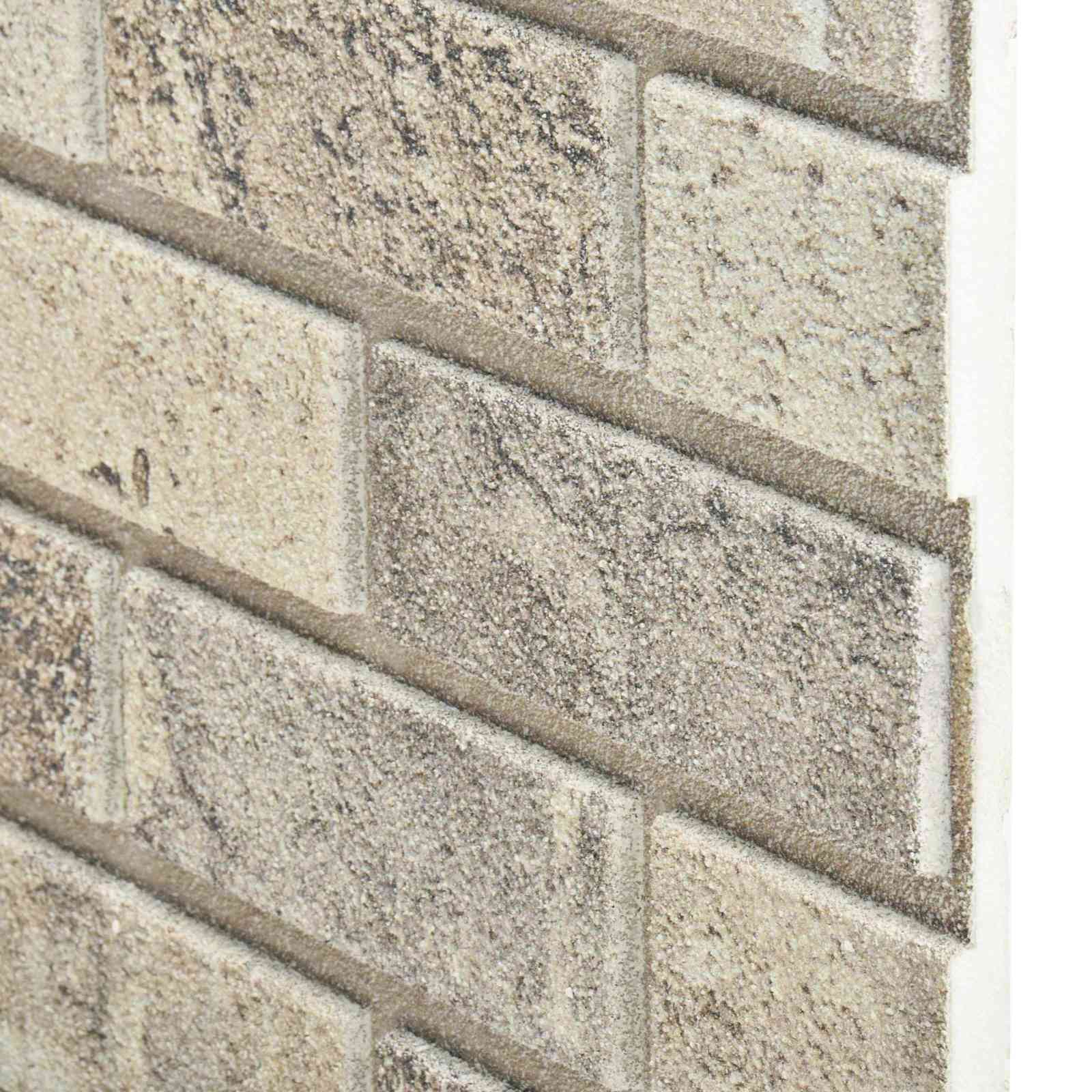 Wandpaneele 10 pcs Ziegel 100 x 50 cm EPS-Schaum