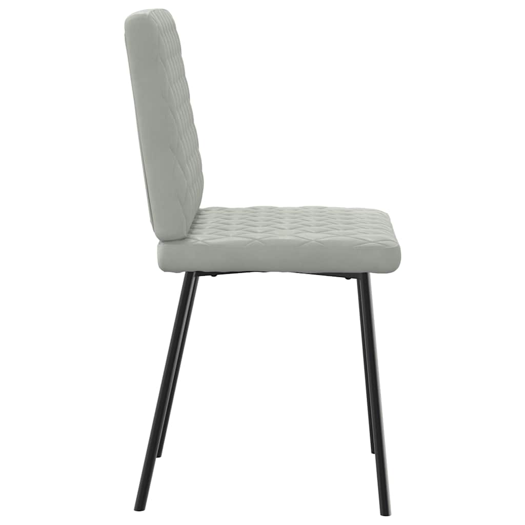 Esszimmerstühle 4 Stk. Creme Samt