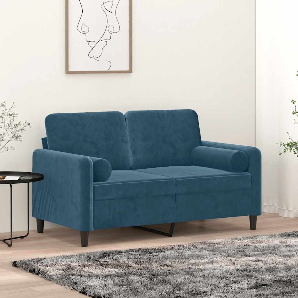 Zierkissen 2 Stk. Hellgrau Ø15x50 cm Samt