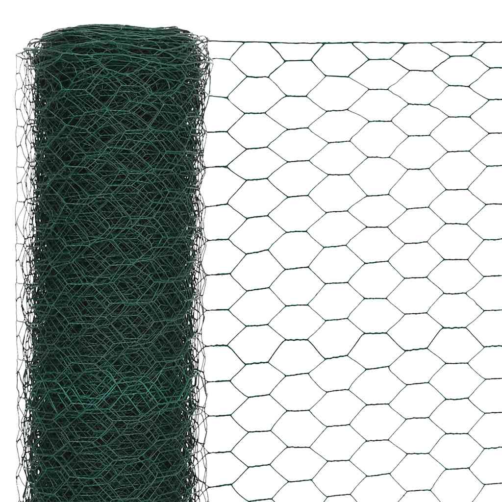Drahtzaun mit PVC-Beschichtung 25x0,5 m Grün