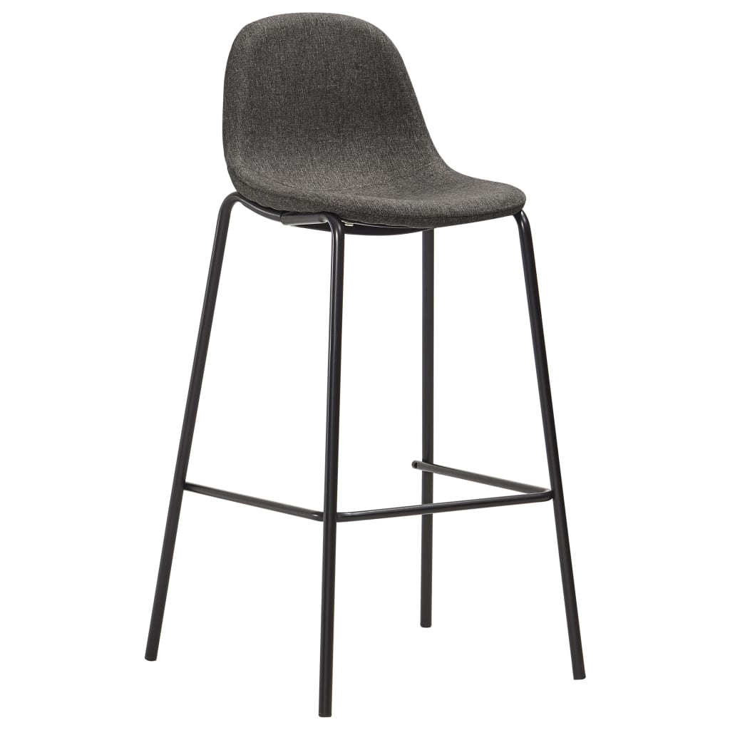 Barhocker 6 Stk. Schwarz Stoff