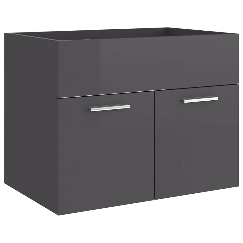2-tlg. Badmöbel-Set Weiß Holzwerkstoff