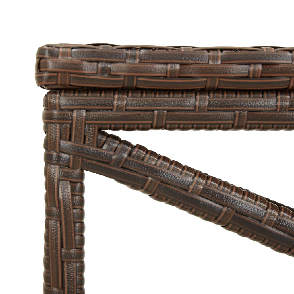 Gartenbank 120 cm Poly Rattan Schwarz
