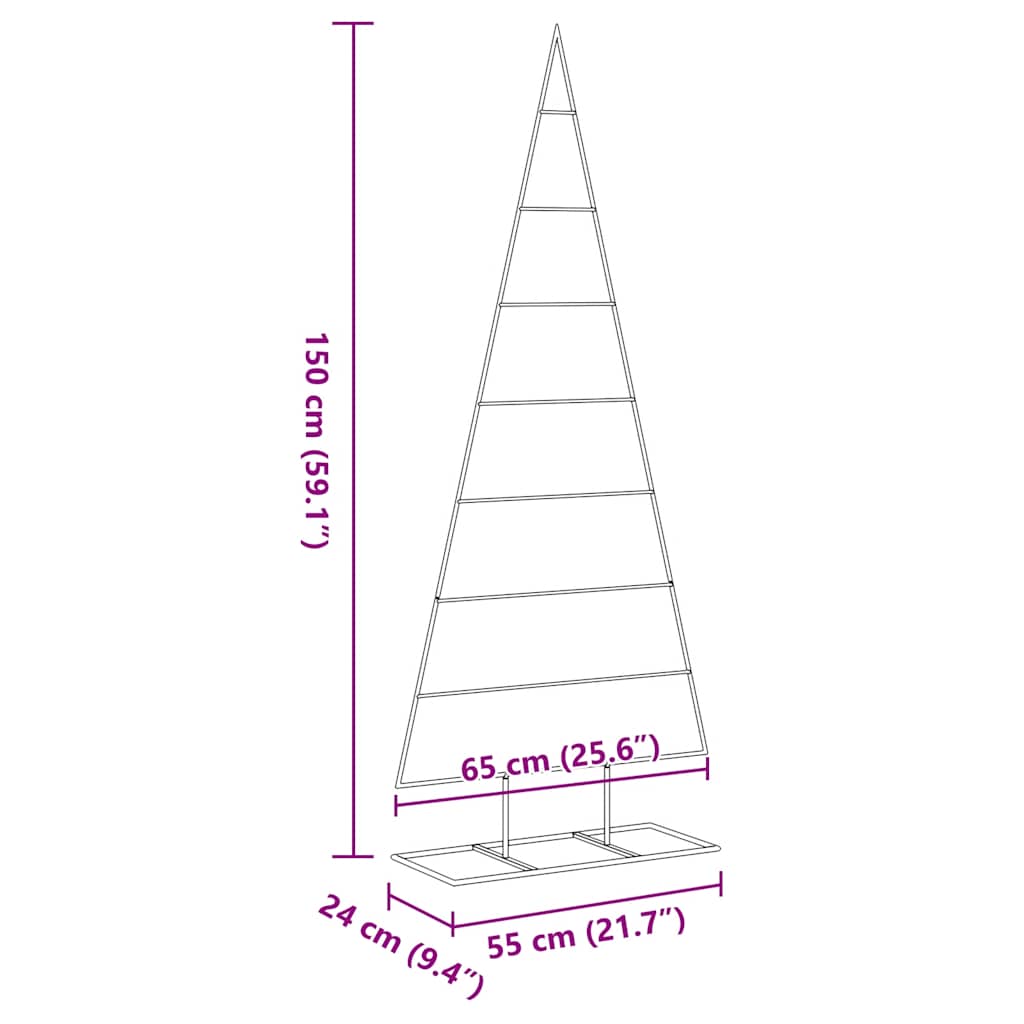 Metall Weihnachtsbaum Gold 60 cm Pulverbeschichteter Stahl