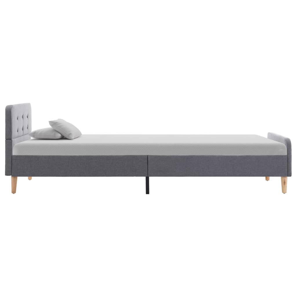 Bettgestell Dunkelgrau Sackleinen 90x200 cm