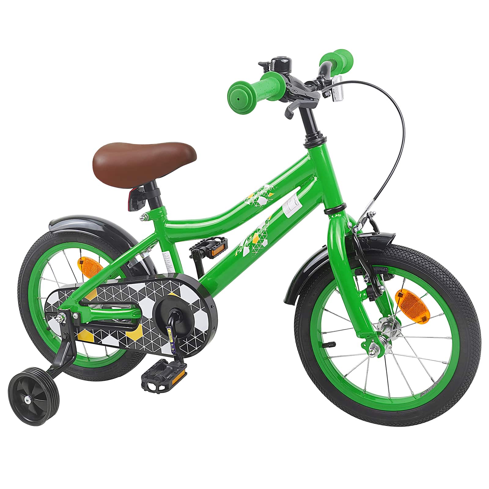 Kinderfahrrad 12 Zoll für 2-4 Jahre alt Schwarz