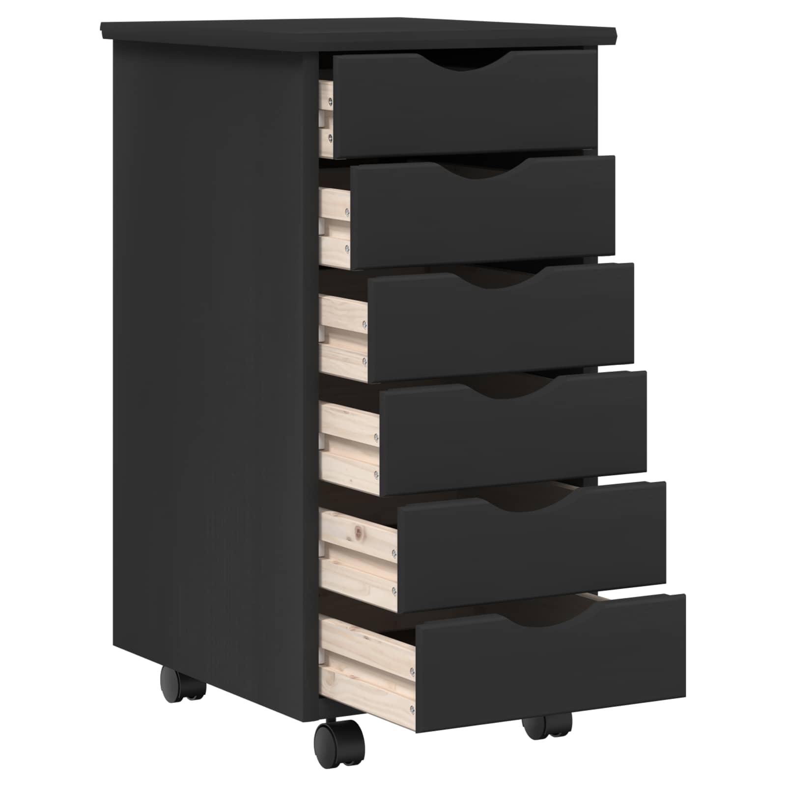 Desk und Rolling Cabinet Set MOSS 2 pcs Honigbraun
