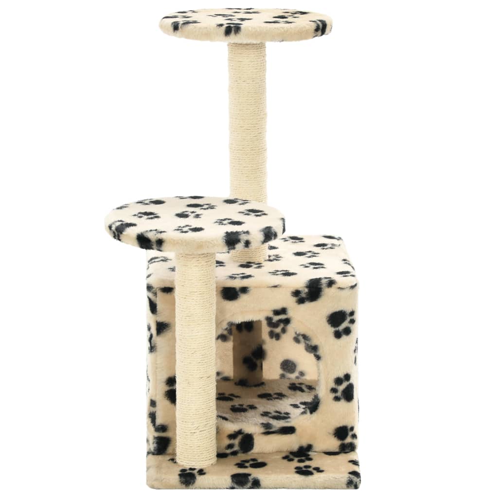 Katzenbaum mit Sisal-Kratzsäulen 60 cm Grau
