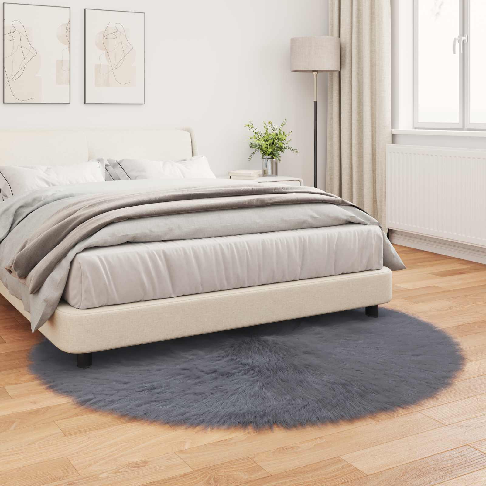 Teppich aus Kunstschaffell TAFALLA Weiß 60 x 110 cm Polyester