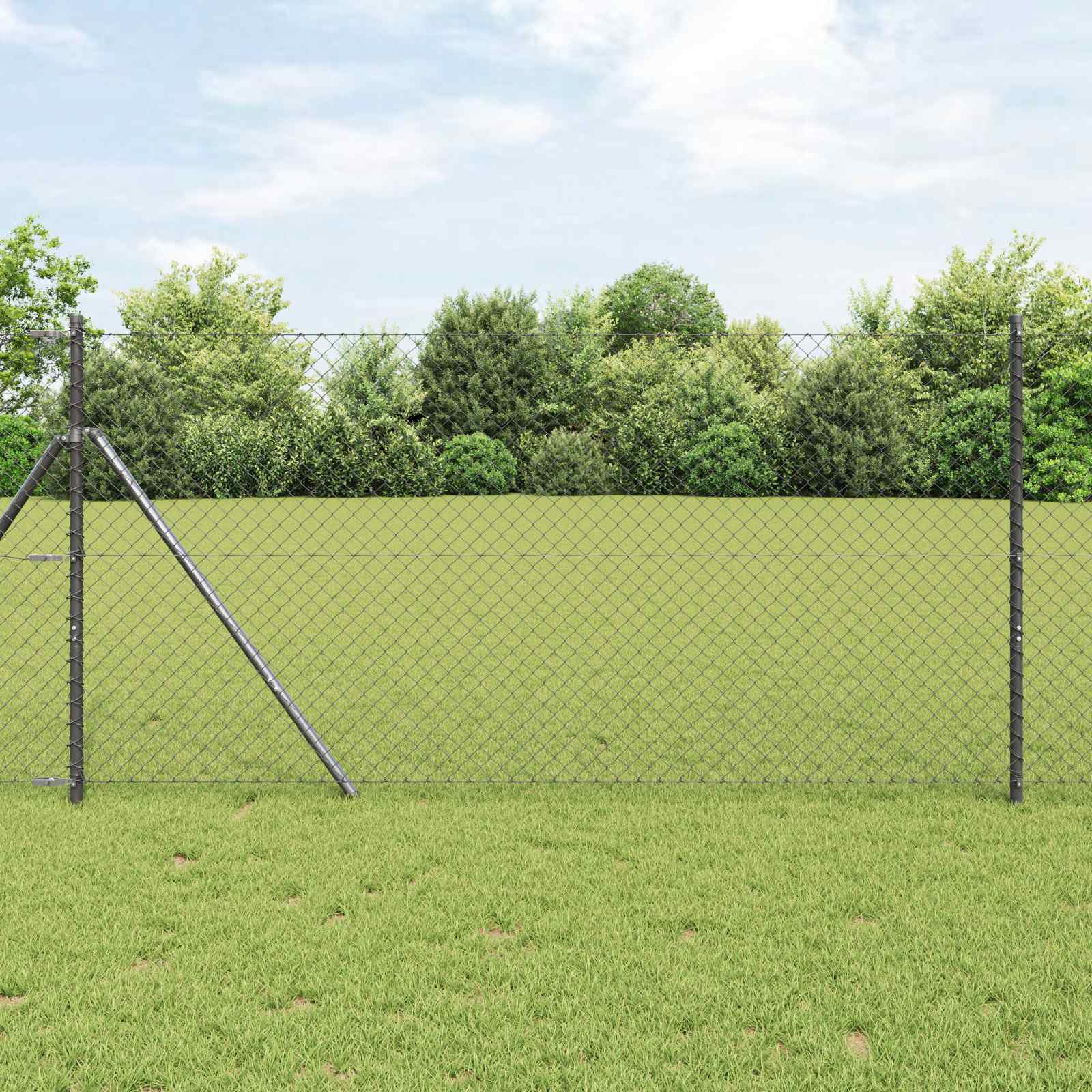Maschendrahtzaun Verzinkter Stahl 15x1 m Silbern