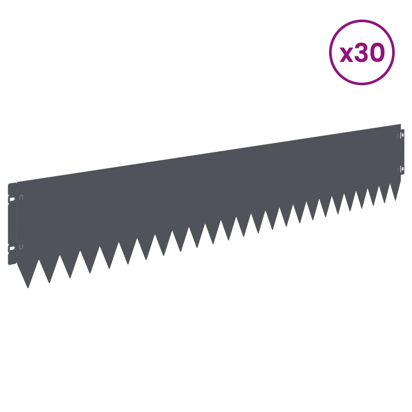 Raseneinfassung 10 pcs 103 x 10 cm Stahl Schwarz