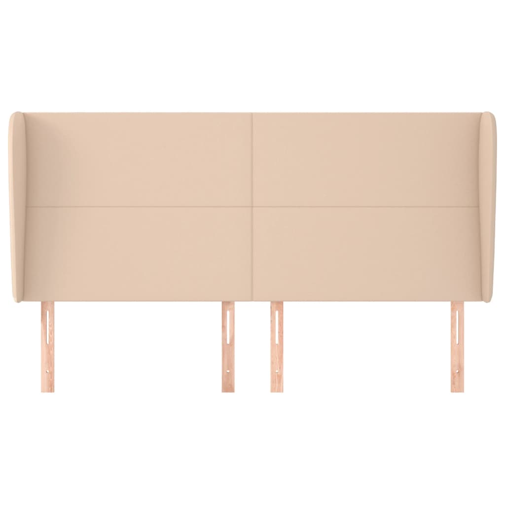 Kopfteil mit Ohren Creme 83x23x78/88 cm Kunstleder