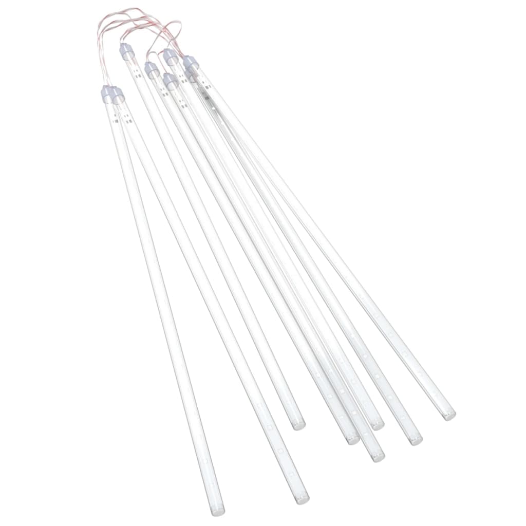 LED Meteor-Lichter 8 Stk. 30 cm Kaltweiß 192 LEDs