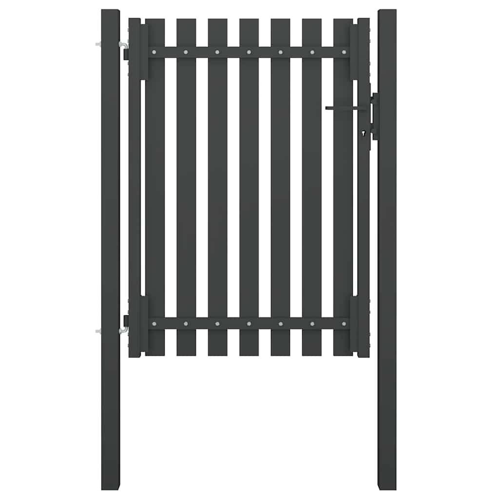Gartentor aus Stahl 100 x 75 cm Anthrazit