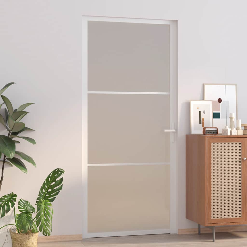 Innentür ESG Glas und Aluminium 76x201,5 cm Schwarz