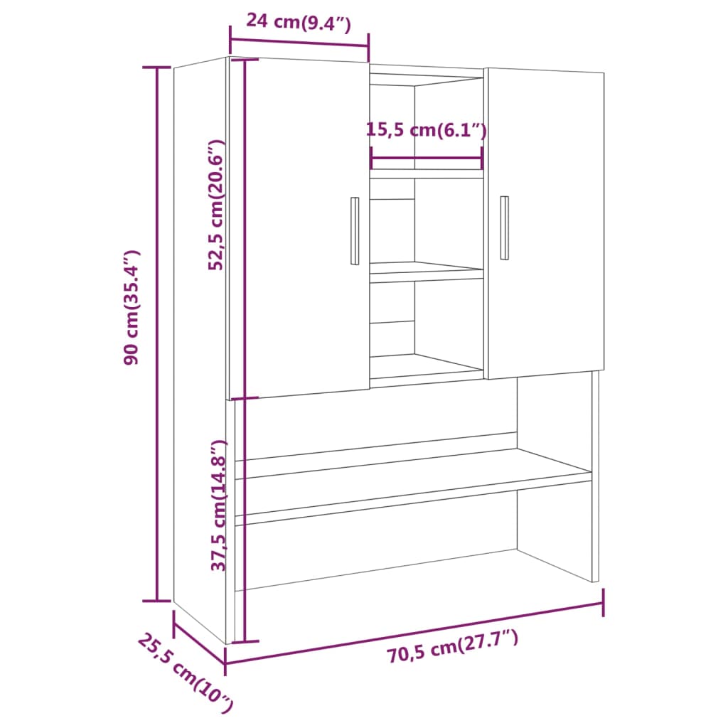 Waschmaschinenschrank Weiß
