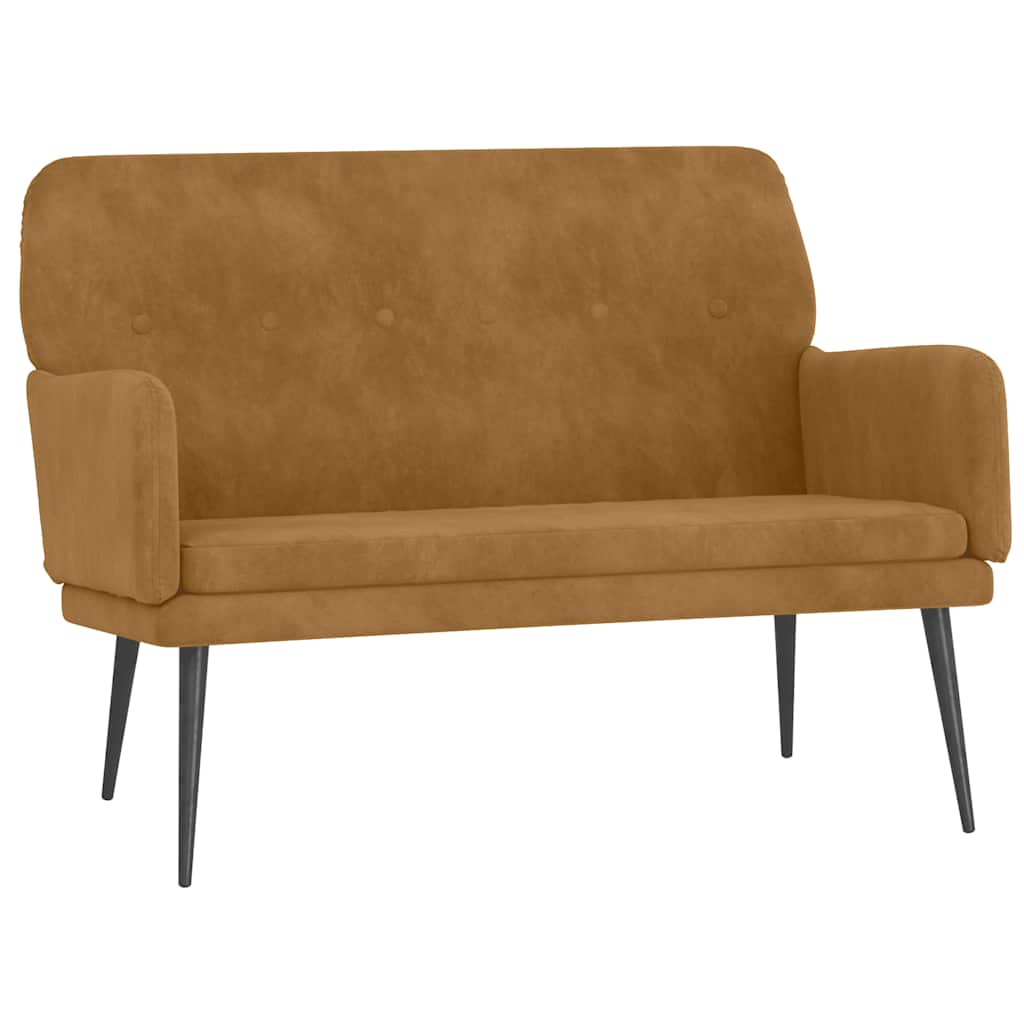 Sitzbank Schwarz 108x79x79 cm Samt
