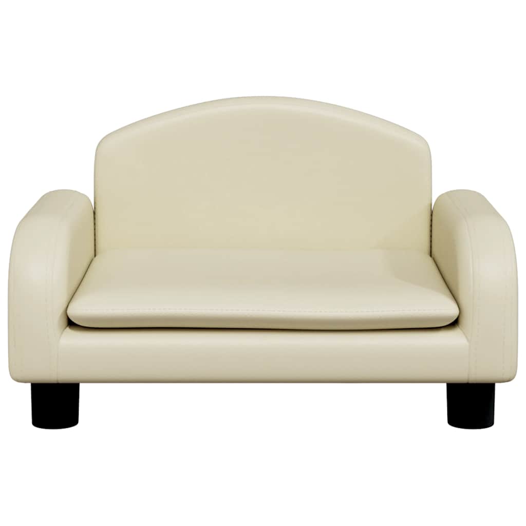 Kindersofa Schwarz 70x45x30 cm Kunstleder