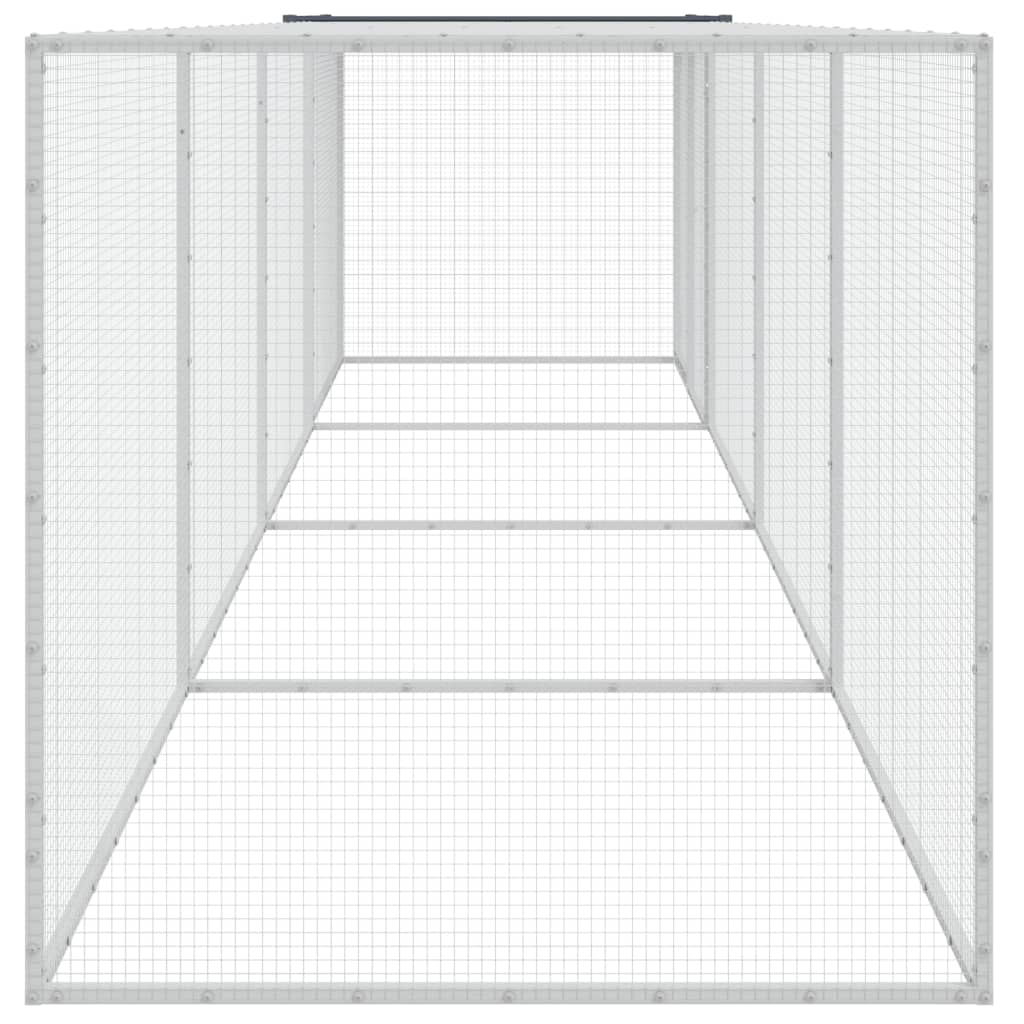 Hühnerkäfig mit Dach Anthrazit 103x98x90 cm Verzinkter Stahl