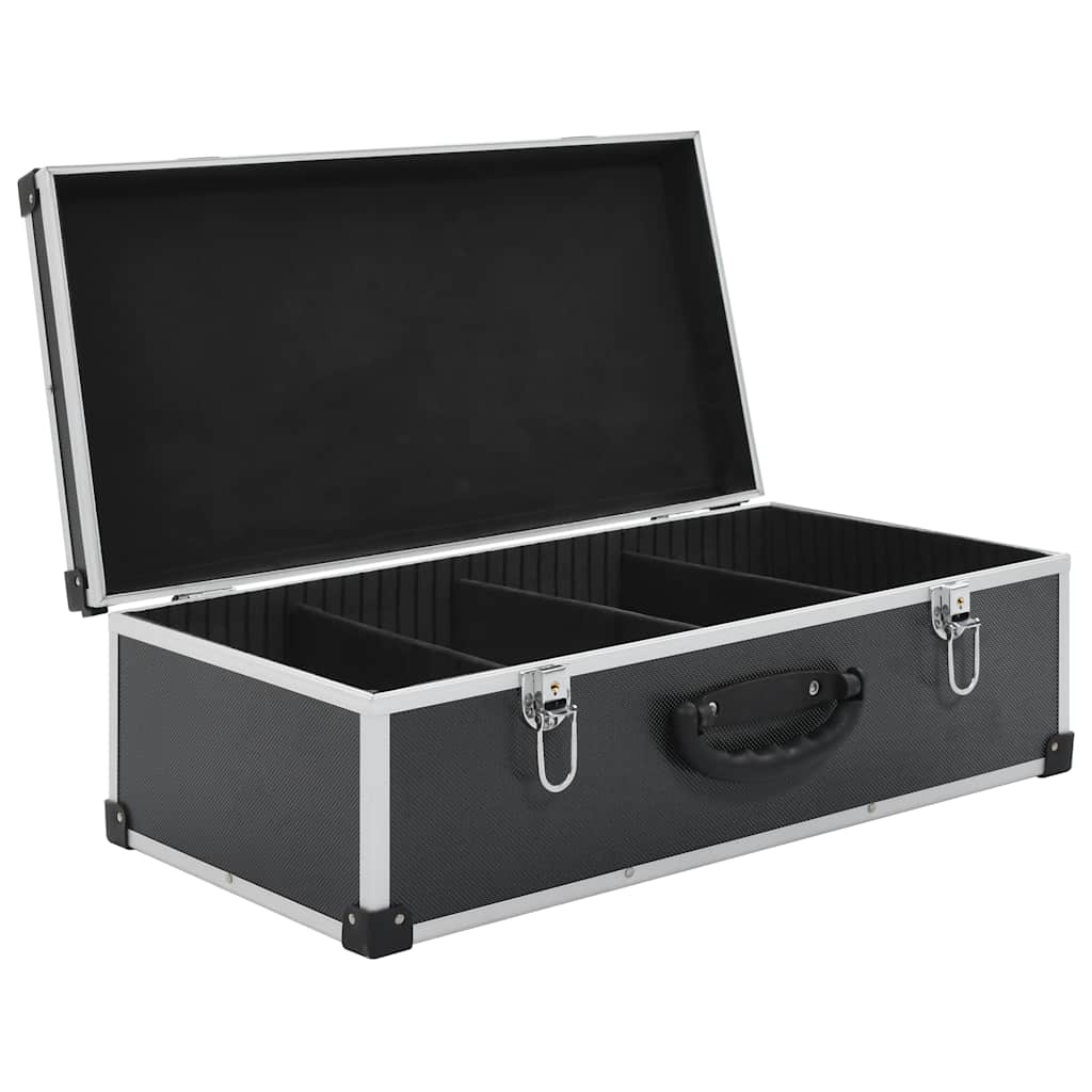 CD-Koffer für 80 CDs Aluminium ABS Silbern
