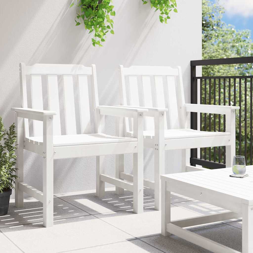 Gartenbank Weiß 120 x 59 x 88 cm HDPE
